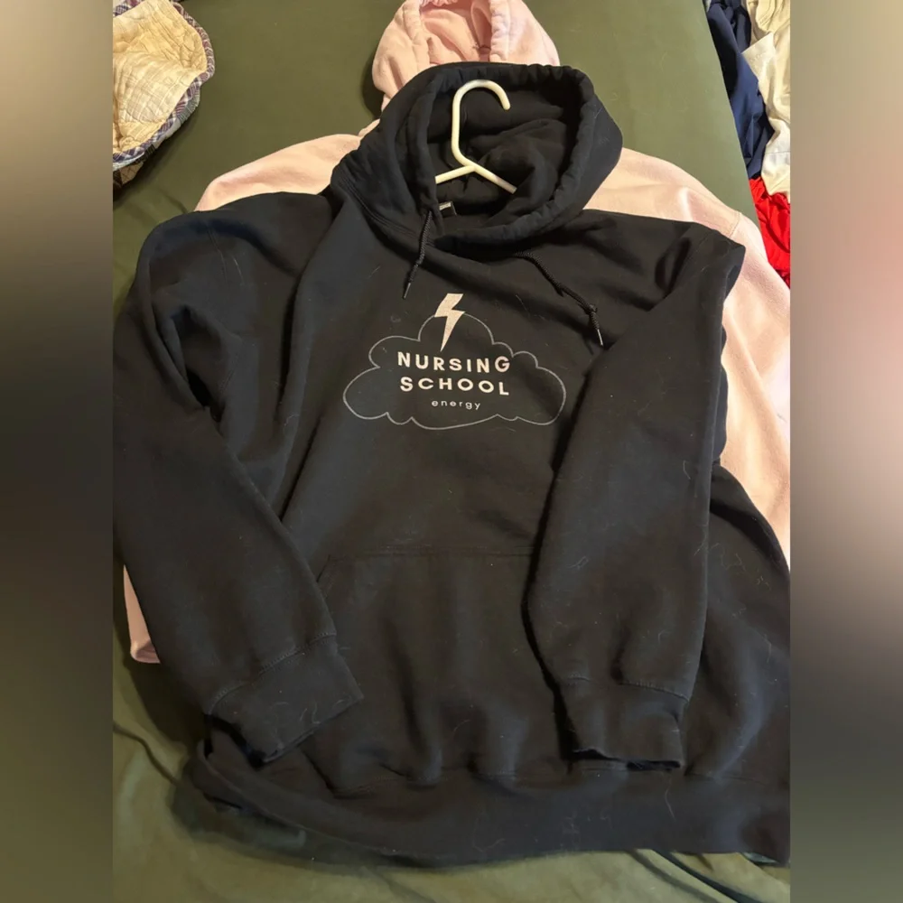 Black. Nursing School Humor Hoodie - Picture 1 of 3